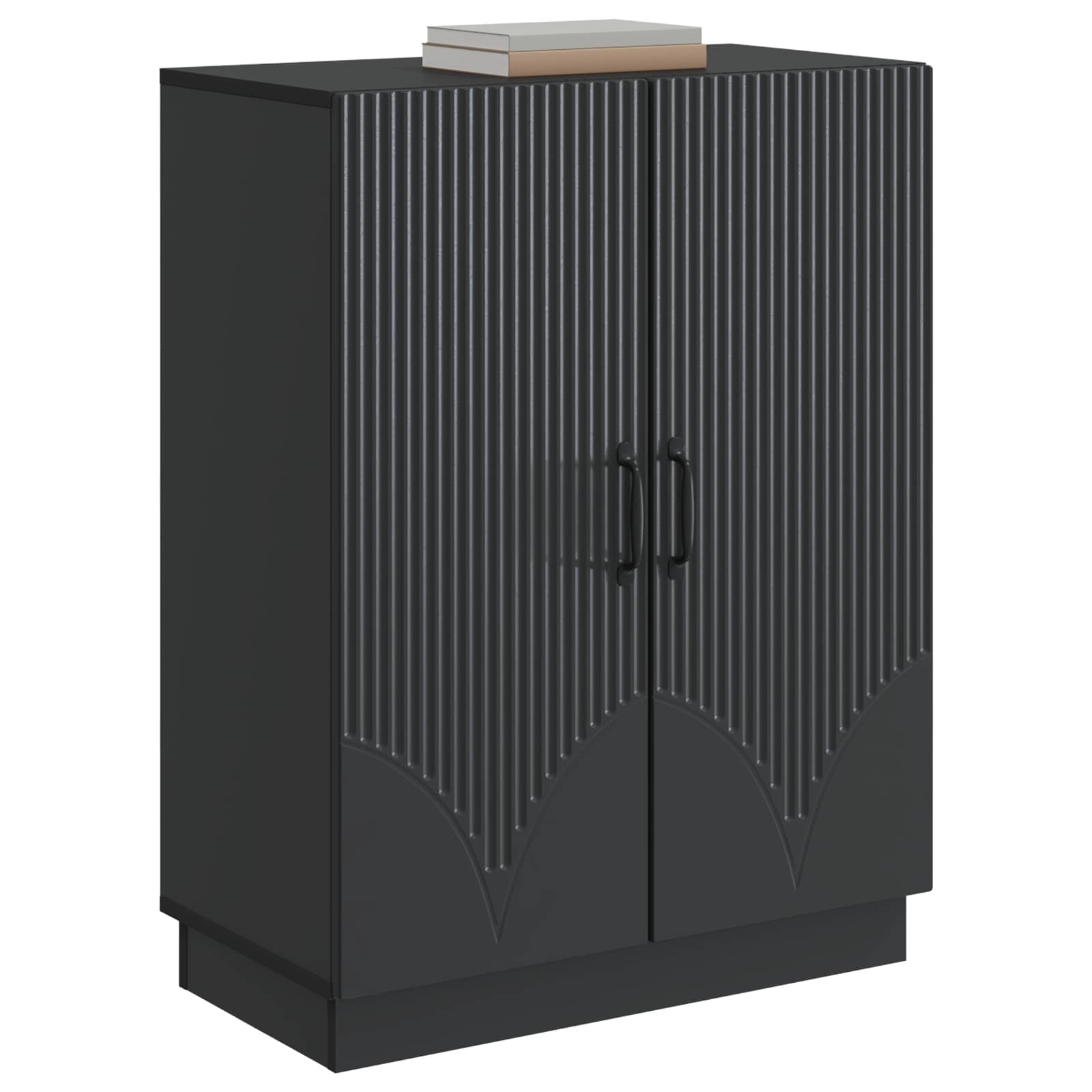 vidaXL Bufet Czarny 66 x 34,5 x 87 cm Drewno inżynieryjne