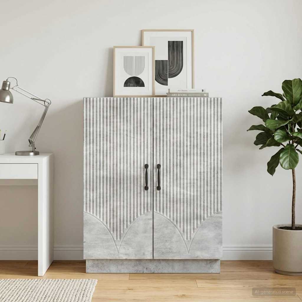 vidaXL Bufet Betonowy szary 66 x 34,5 x 87 cm Drewno inżynieryjne