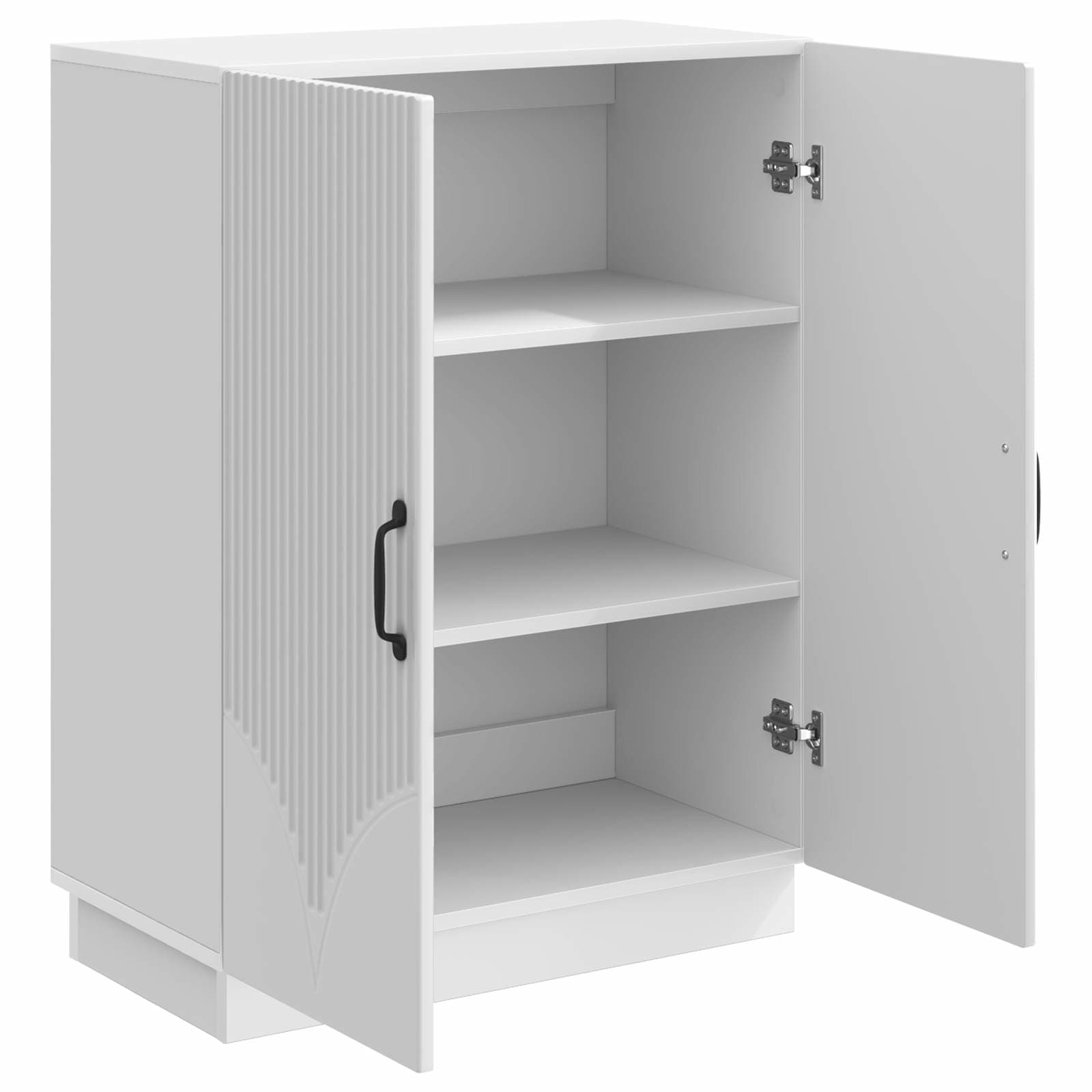 vidaXL Bufet Biały wysoki połysk 66 x 34,5 x 87 cm Drewno inżynieryjne