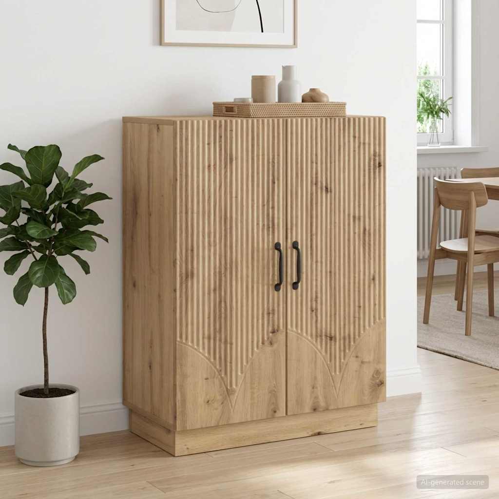 vidaXL Bufet Dąb artisan 66 x 34,5 x 87 cm Drewno inżynieryjne