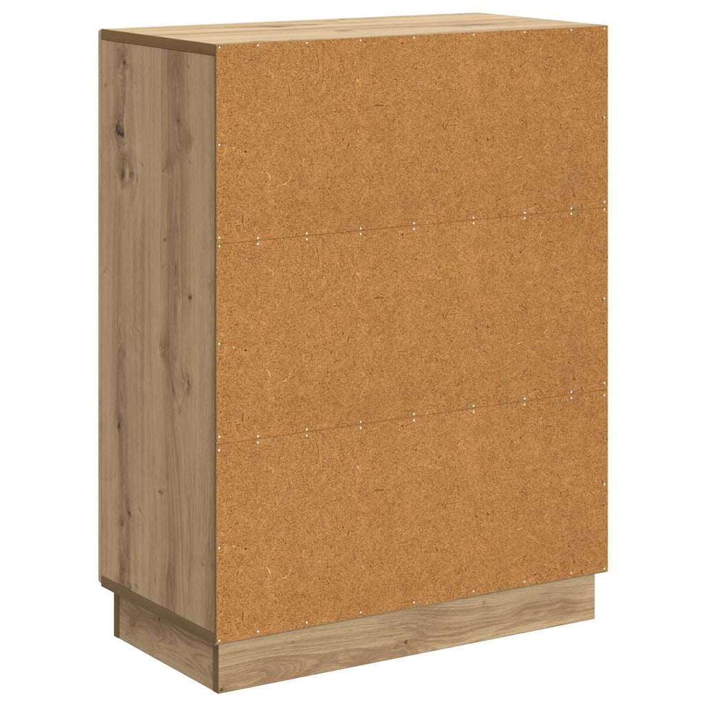 vidaXL Bufet Dąb artisan 66 x 34,5 x 87 cm Drewno inżynieryjne