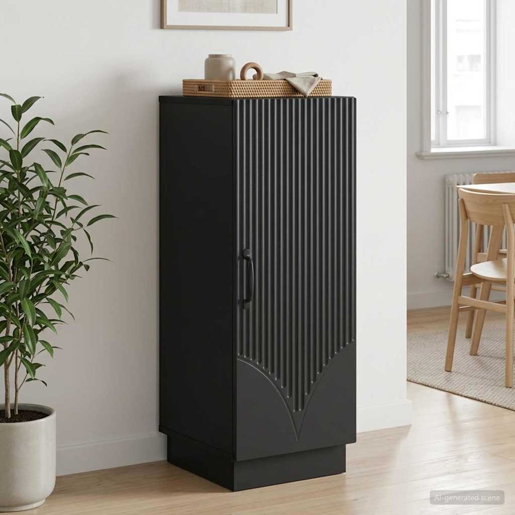 vidaXL Bufet Czarny 33 x 34,5 x 87 cm Drewno inżynieryjne