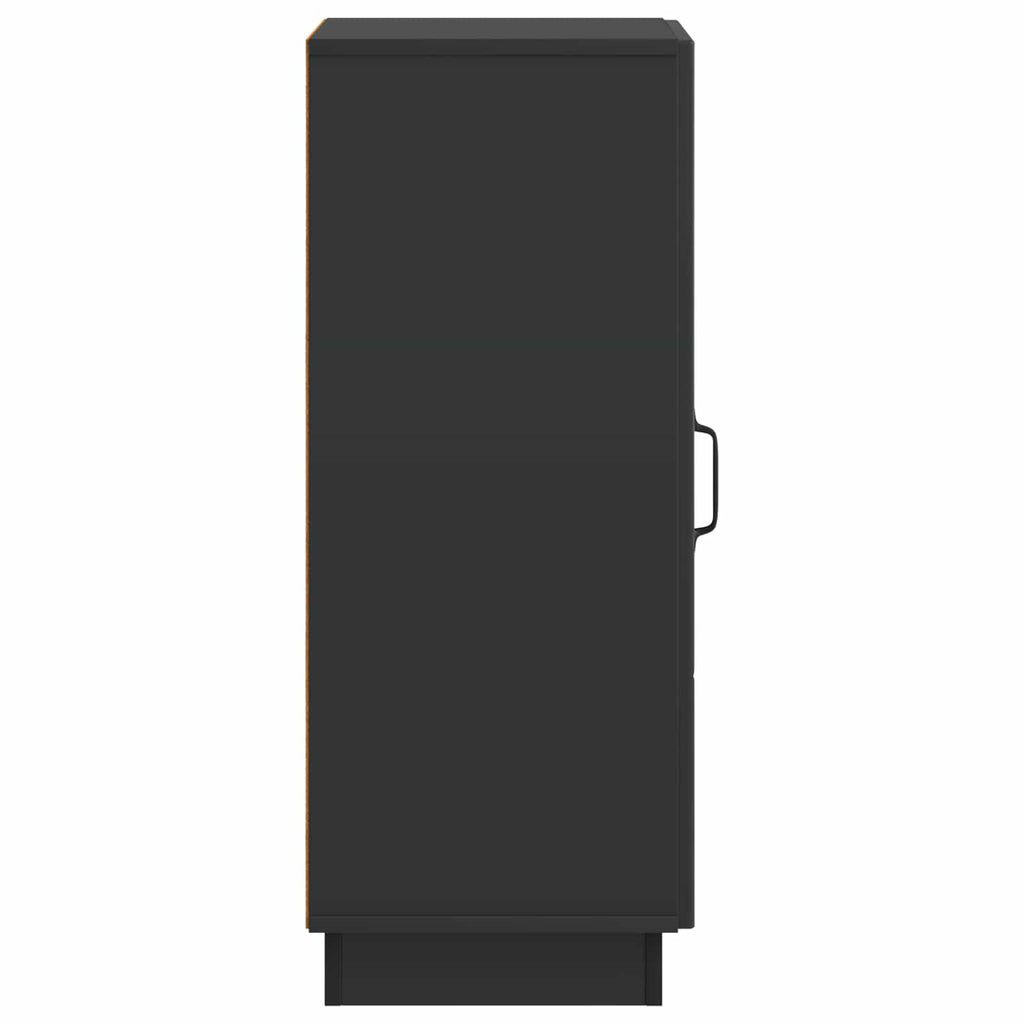 vidaXL Bufet Czarny 33 x 34,5 x 87 cm Drewno inżynieryjne