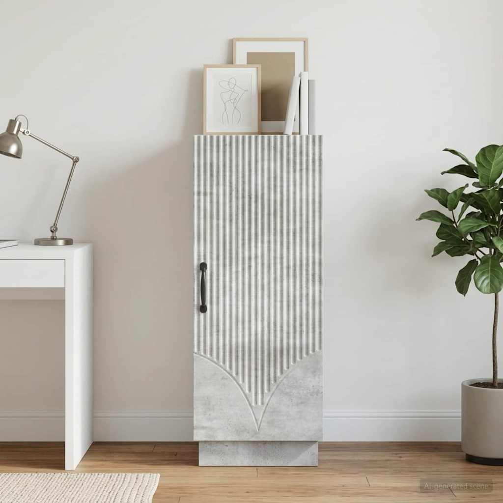 vidaXL Bufet Betonowy szary 33 x 34,5 x 87 cm Drewno inżynieryjne