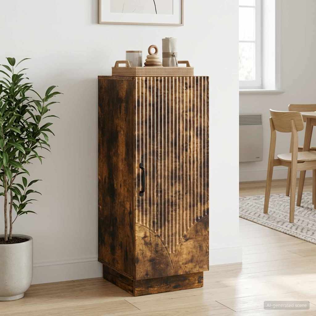 vidaXL Bufet Dąb wędzony 33 x 34,5 x 87 cm Drewno inżynieryjne