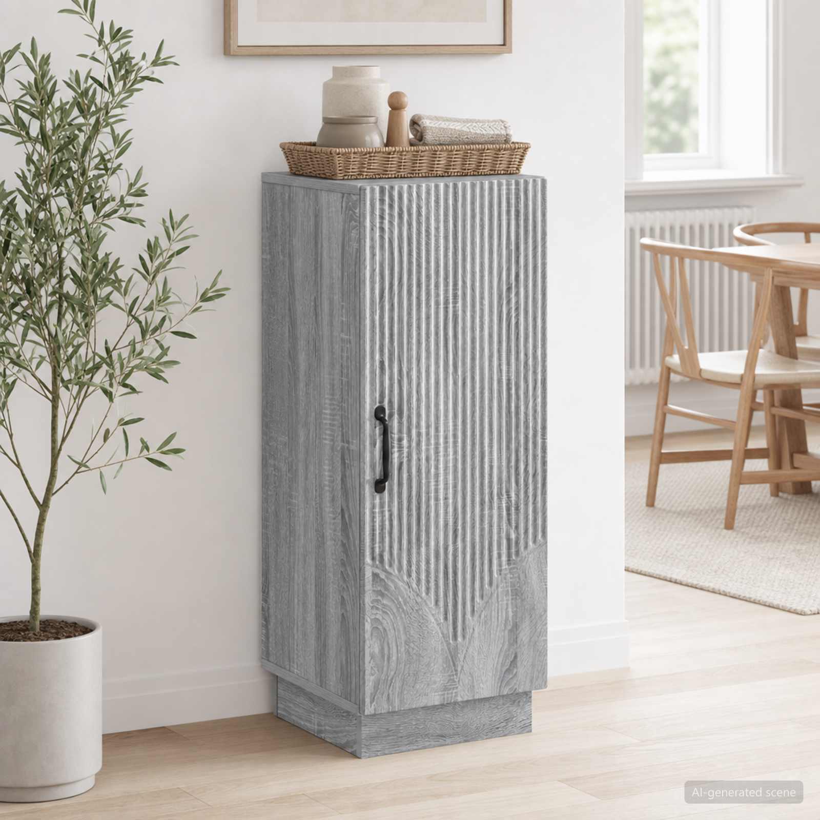vidaXL Bufet Szary Sonoma 33 x 34,5 x 87 cm Drewno inżynieryjne