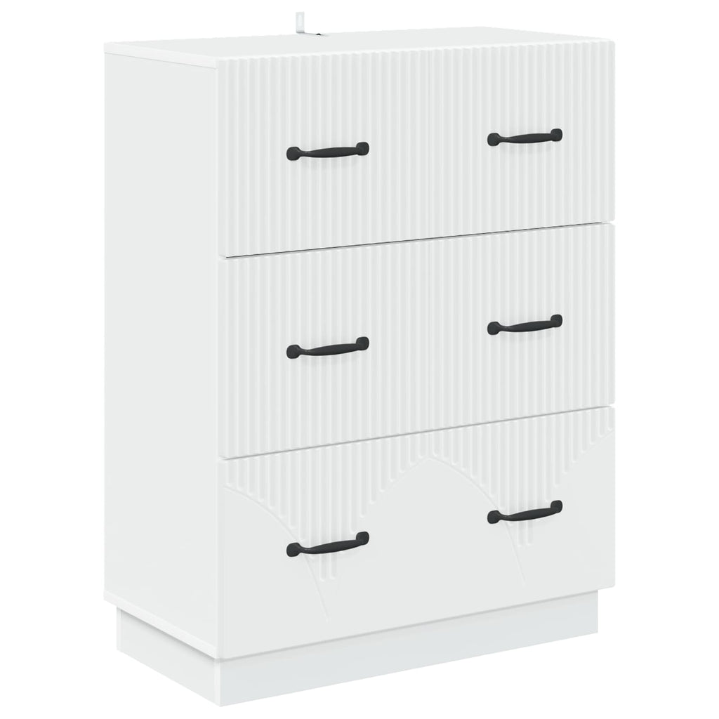 vidaXL Szafka z Szufladami Biały 66 x 34,5 x 87 cm Drewno inżynieryjne