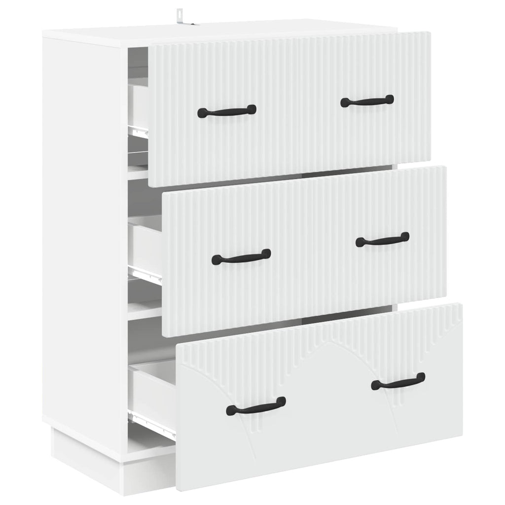 vidaXL Szafka z Szufladami Biały 66 x 34,5 x 87 cm Drewno inżynieryjne