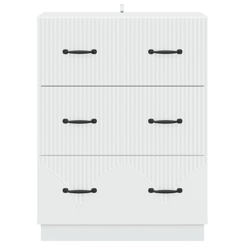 vidaXL Szafka z Szufladami Biały 66 x 34,5 x 87 cm Drewno inżynieryjne