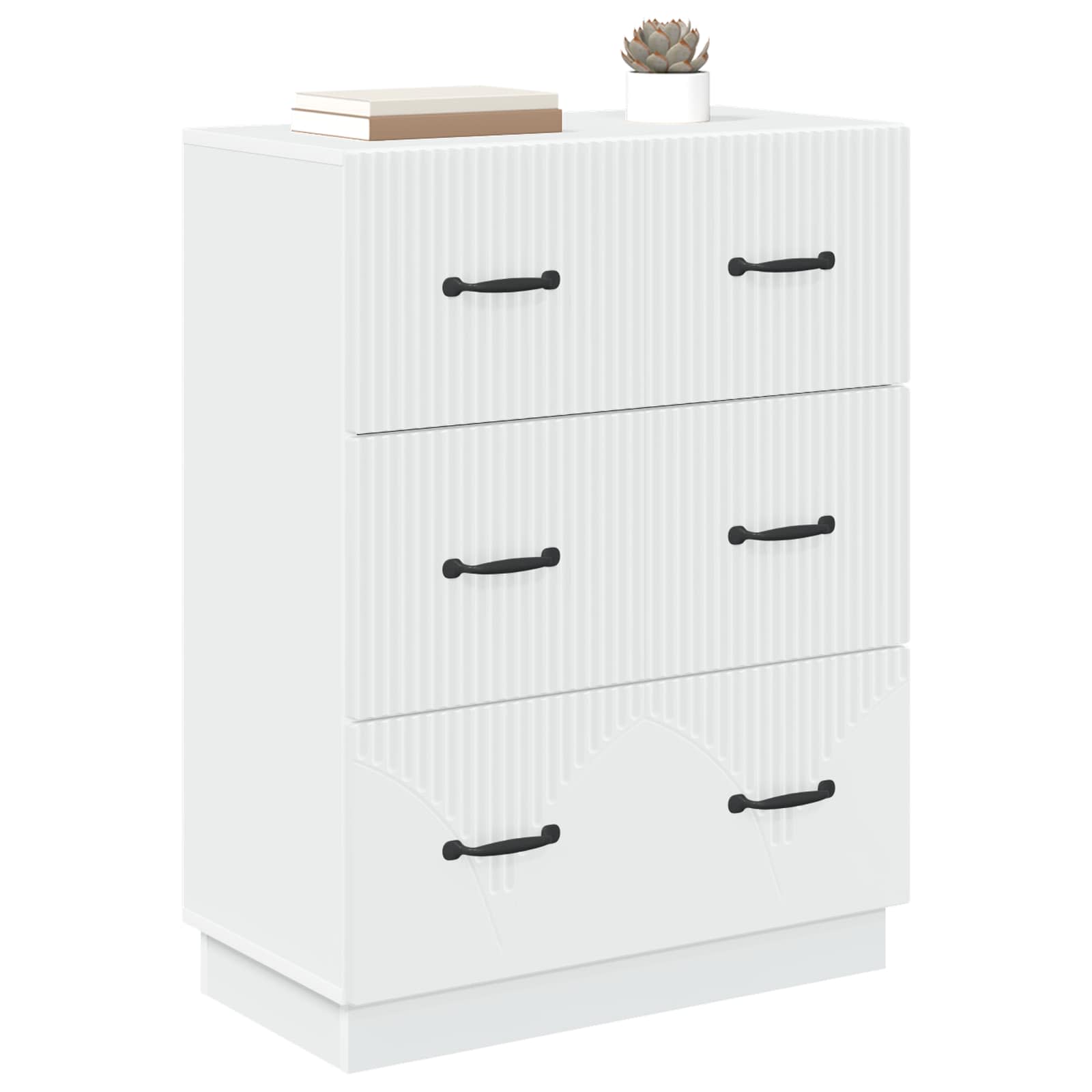 vidaXL Szafka z Szufladami Biały 66 x 34,5 x 87 cm Drewno inżynieryjne