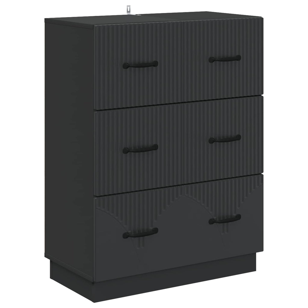 vidaXL Szafka z Szufladami Czarny 66 x 34,5 x 87 cm