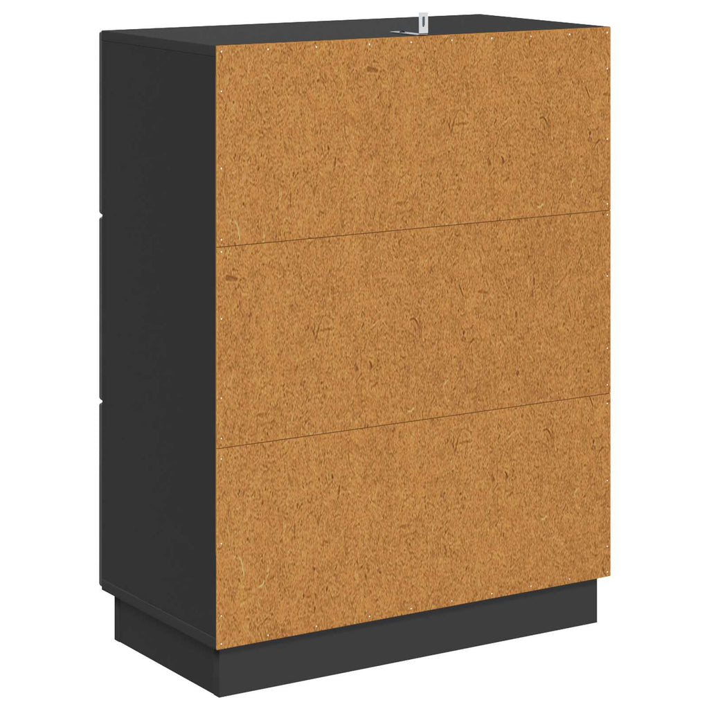 vidaXL Szafka z Szufladami Czarny 66 x 34,5 x 87 cm