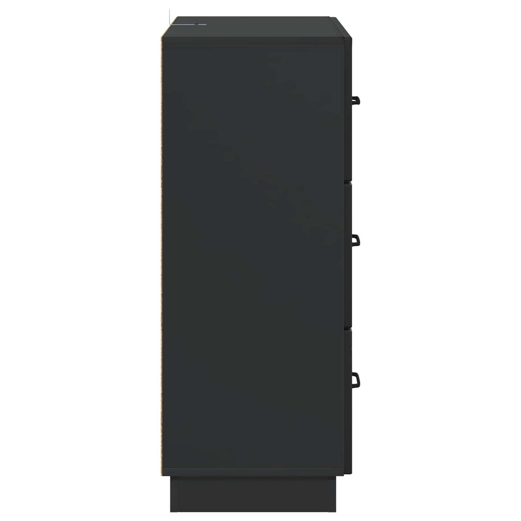 vidaXL Szafka z Szufladami Czarny 66 x 34,5 x 87 cm