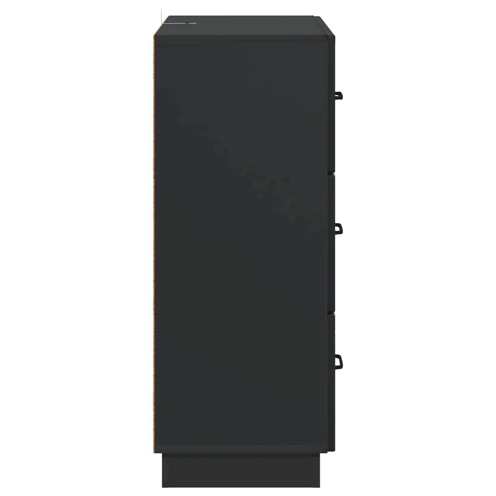 vidaXL Szafka z Szufladami Czarny 66 x 34,5 x 87 cm
