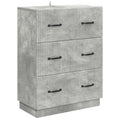 vidaXL Szafka z Szufladami Betonowy szary 66 x 34,5 x 87 cm