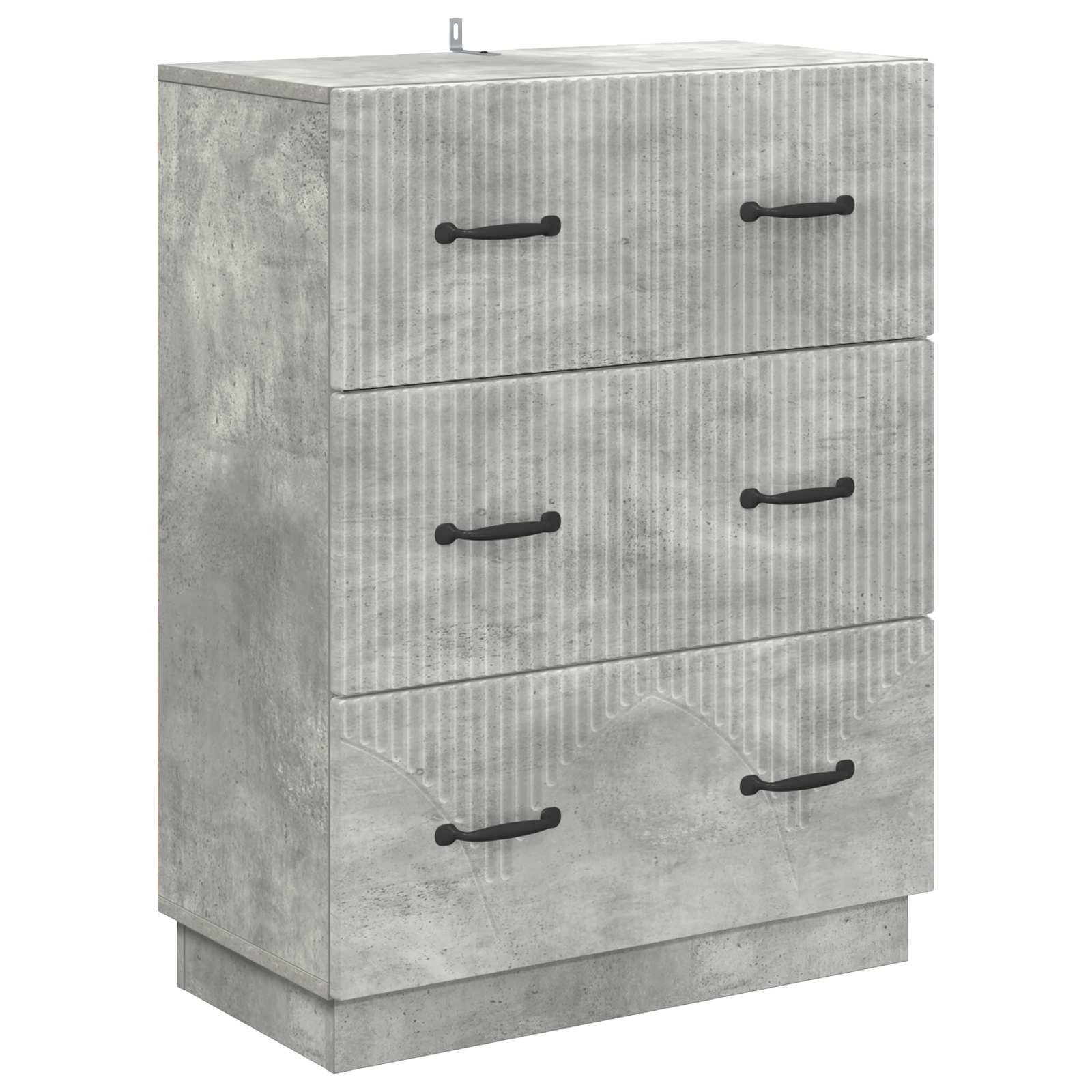 vidaXL Szafka z Szufladami Betonowy szary 66 x 34,5 x 87 cm