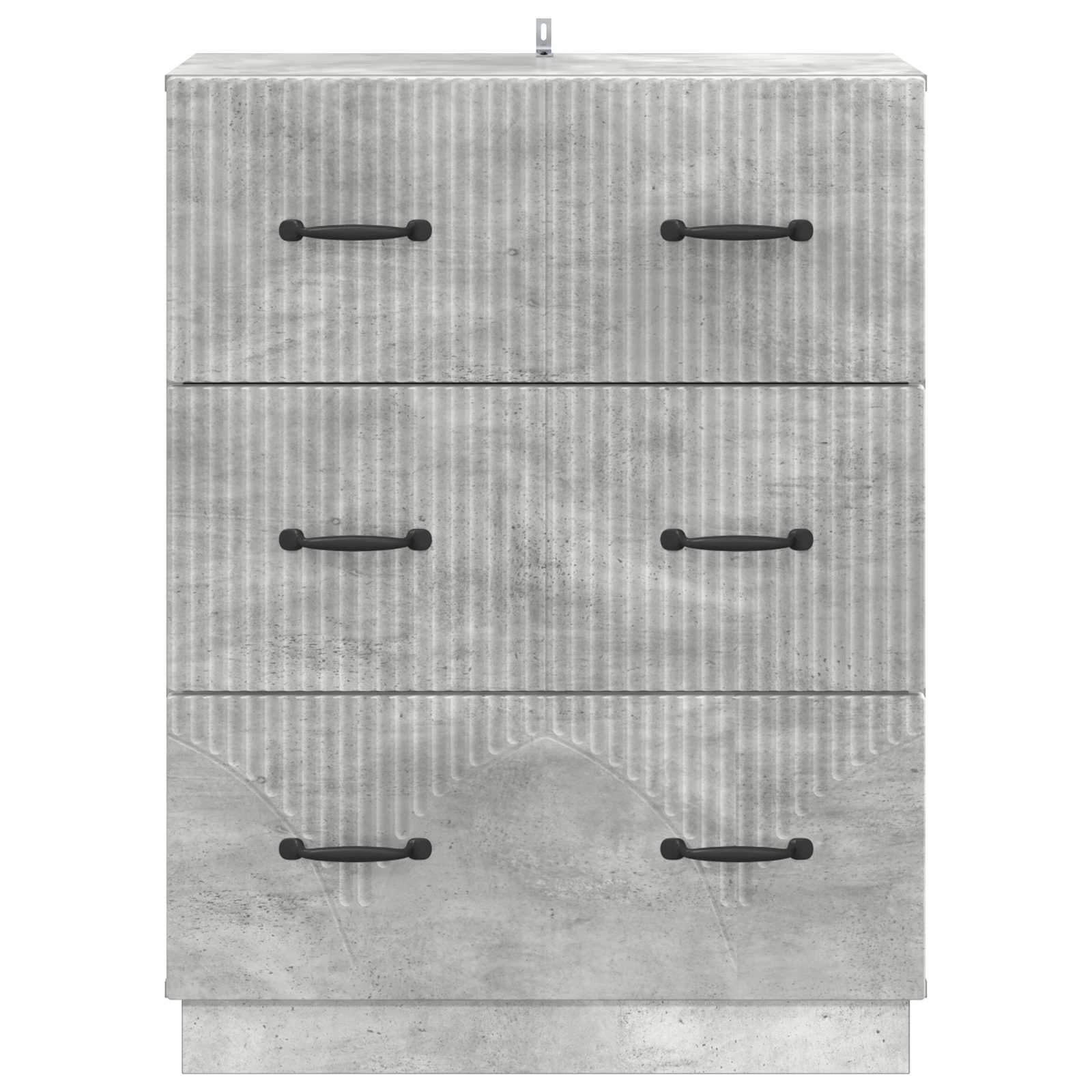 vidaXL Szafka z Szufladami Betonowy szary 66 x 34,5 x 87 cm
