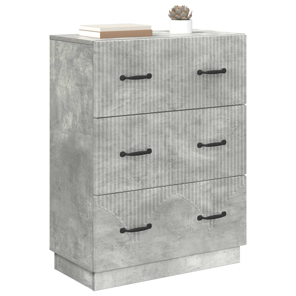 vidaXL Szafka z Szufladami Betonowy szary 66 x 34,5 x 87 cm