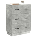 vidaXL Szafka z Szufladami Betonowy szary 66 x 34,5 x 87 cm