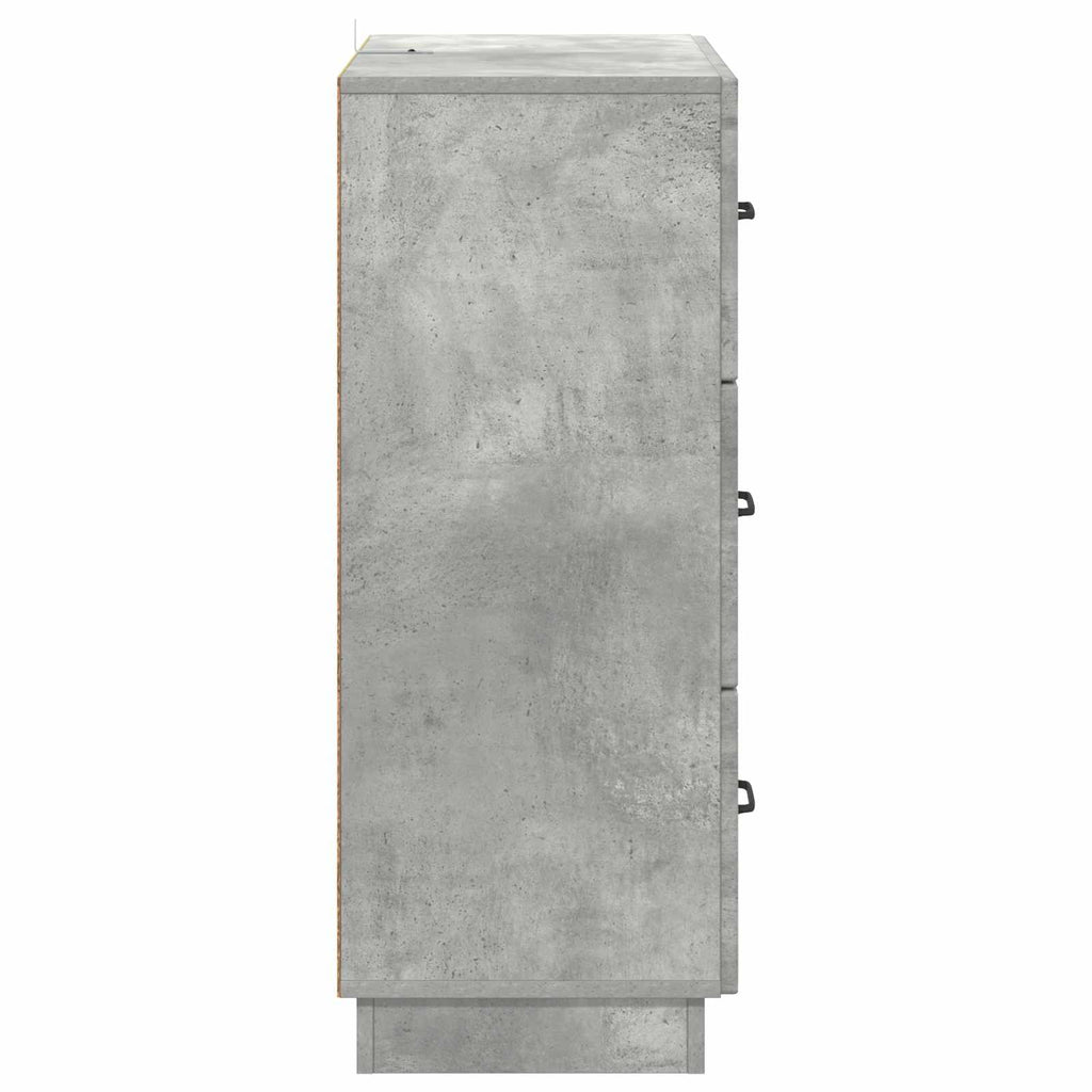 vidaXL Szafka z Szufladami Betonowy szary 66 x 34,5 x 87 cm