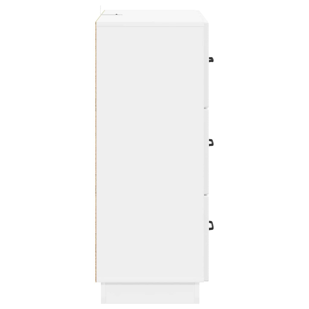 vidaXL Szafka z Szufladami Biały wysoki połysk 66 x 34,5 x 87 cm