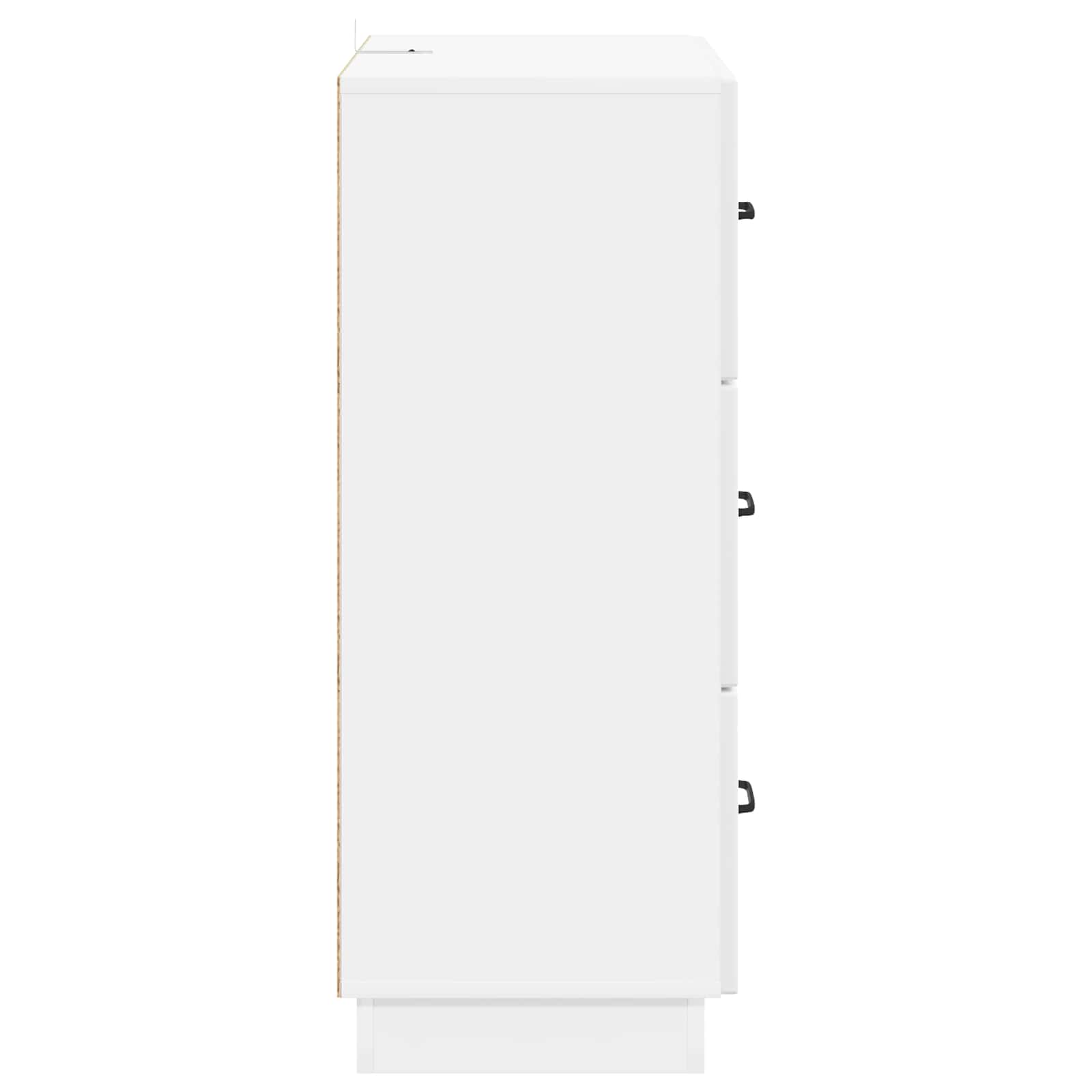 vidaXL Szafka z Szufladami Biały wysoki połysk 66 x 34,5 x 87 cm