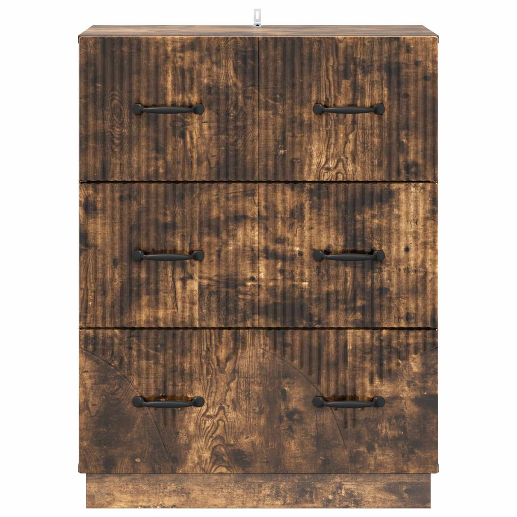 vidaXL Szafka z Szufladami Dąb wędzony 66 x 34,5 x 87 cm