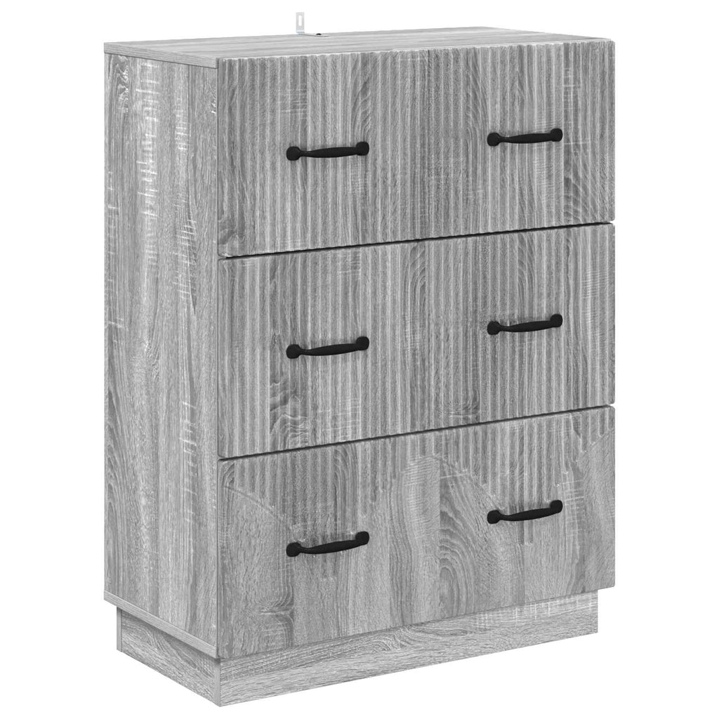 vidaXL Szafka z Szufladami Szary Sonoma 66 x 34,5 x 87 cm