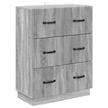 vidaXL Szafka z Szufladami Szary Sonoma 66 x 34,5 x 87 cm