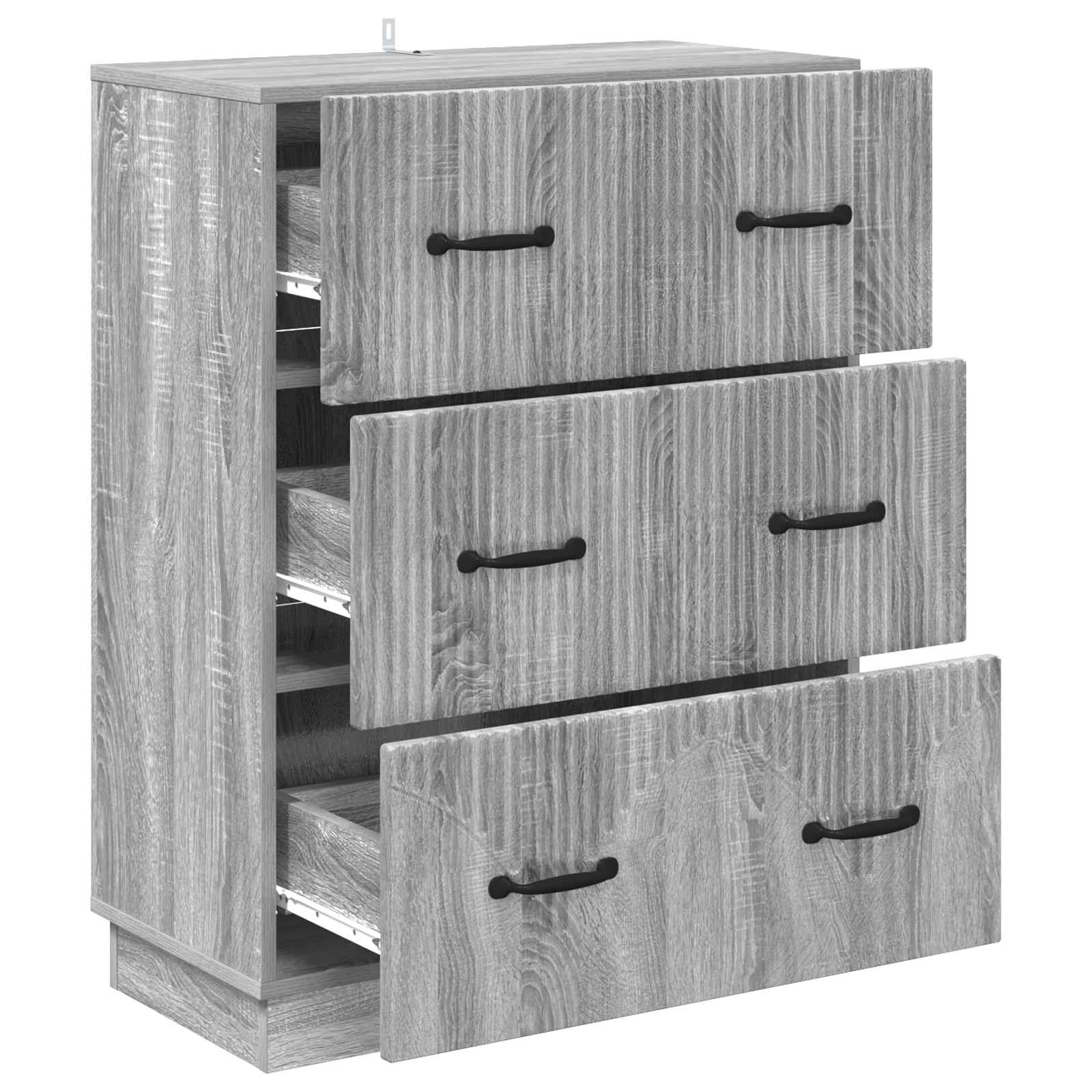 vidaXL Szafka z Szufladami Szary Sonoma 66 x 34,5 x 87 cm