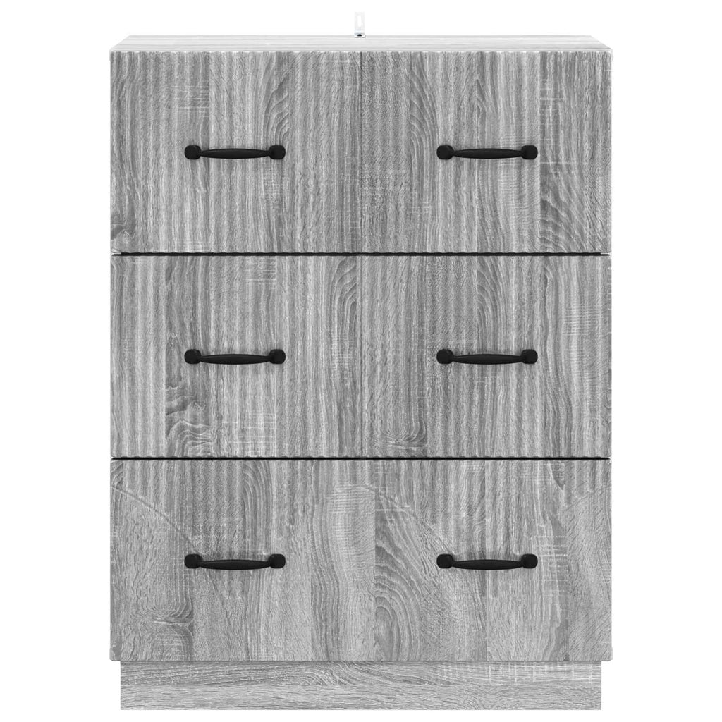vidaXL Szafka z Szufladami Szary Sonoma 66 x 34,5 x 87 cm