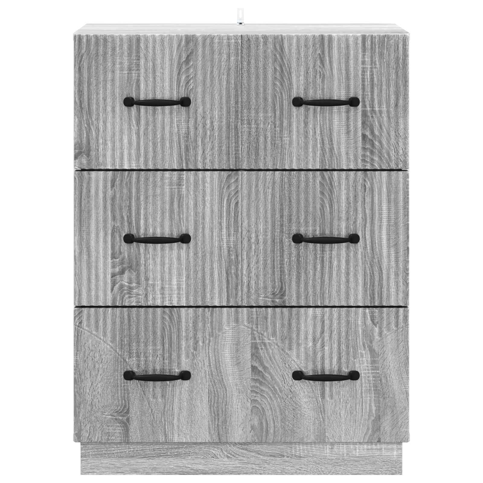 vidaXL Szafka z Szufladami Szary Sonoma 66 x 34,5 x 87 cm