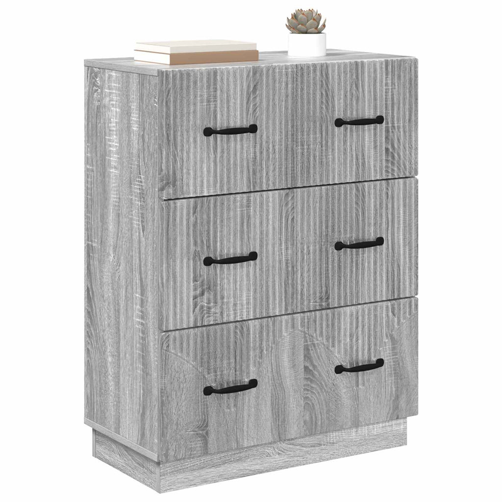 vidaXL Szafka z Szufladami Szary Sonoma 66 x 34,5 x 87 cm