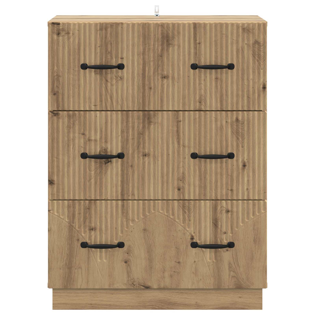 vidaXL Szafka z Szufladami Dąb artisan 66 x 34,5 x 87 cm