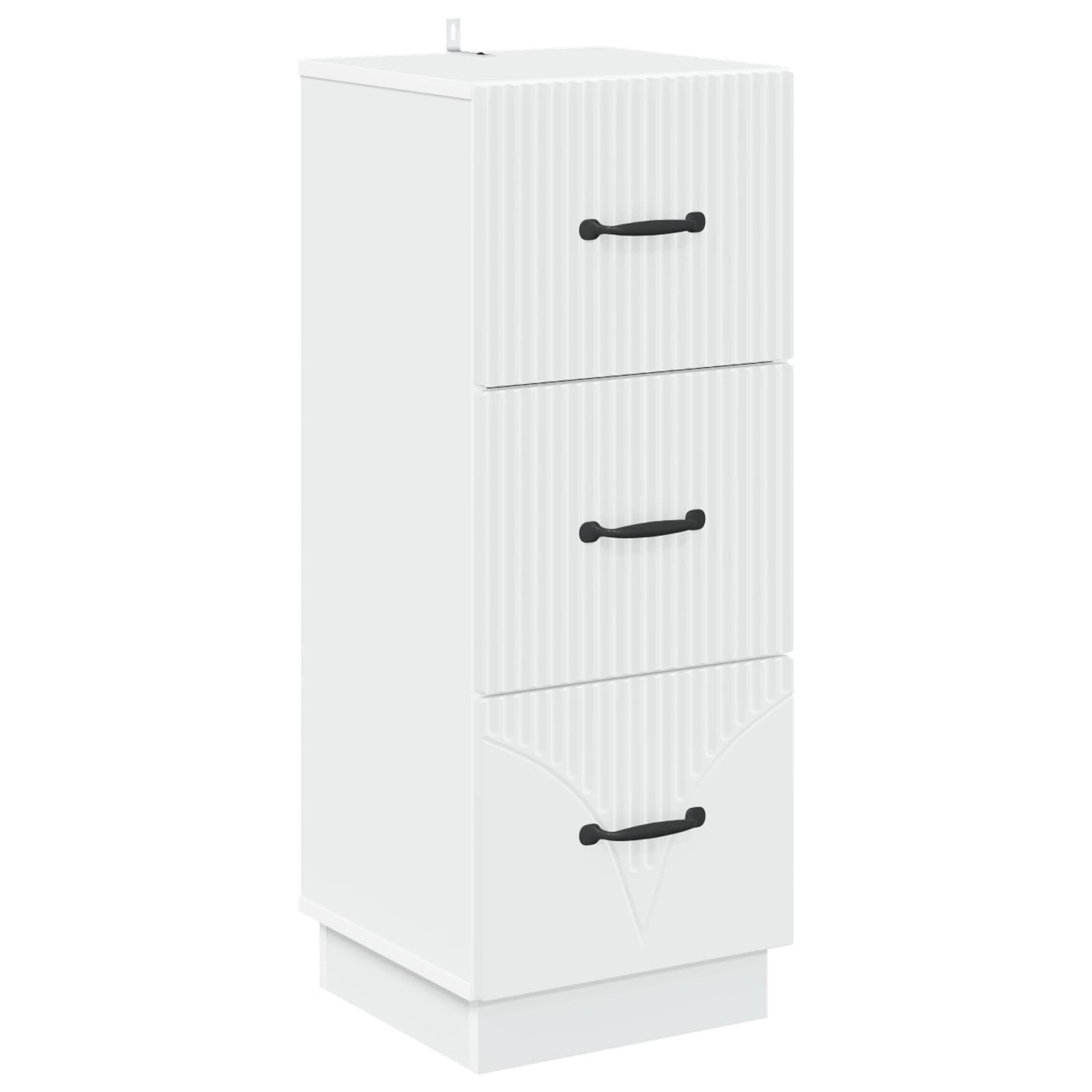 vidaXL Szafka z Szufladami Biały 33 x 34,5 x 87 cm Drewno inżynieryjne