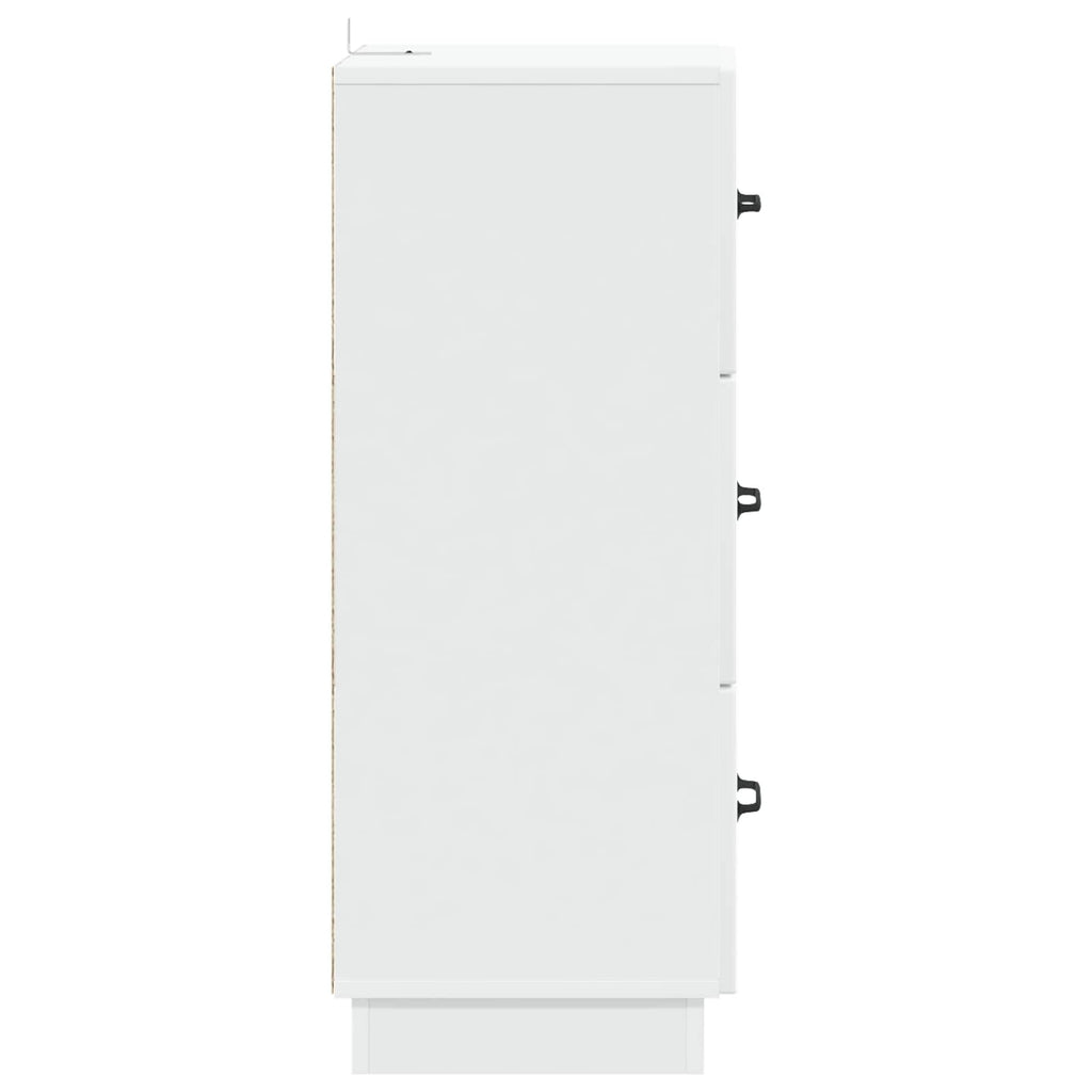 vidaXL Szafka z Szufladami Biały 33 x 34,5 x 87 cm Drewno inżynieryjne