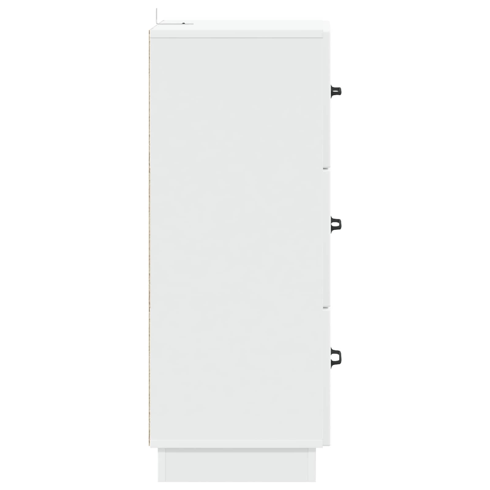 vidaXL Szafka z Szufladami Biały 33 x 34,5 x 87 cm Drewno inżynieryjne