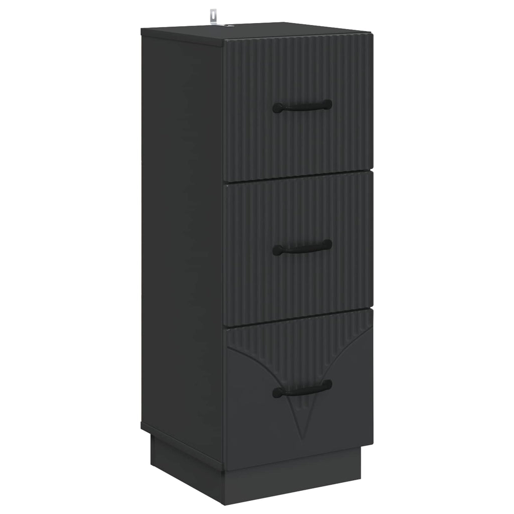 vidaXL Szafka z Szufladami Czarny 33 x 34,5 x 87 cm