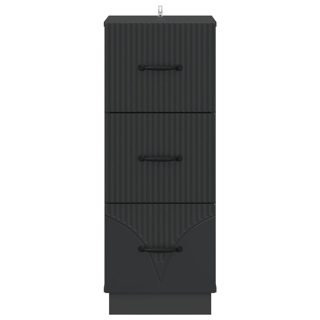 vidaXL Szafka z Szufladami Czarny 33 x 34,5 x 87 cm