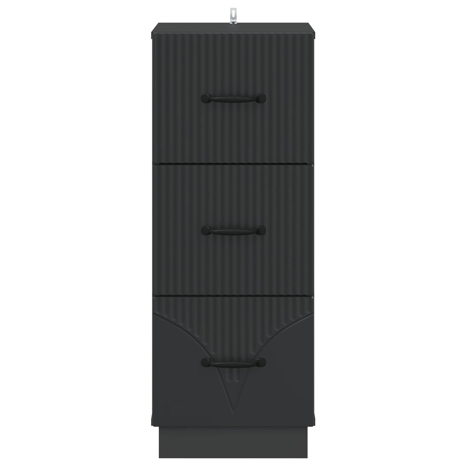 vidaXL Szafka z Szufladami Czarny 33 x 34,5 x 87 cm
