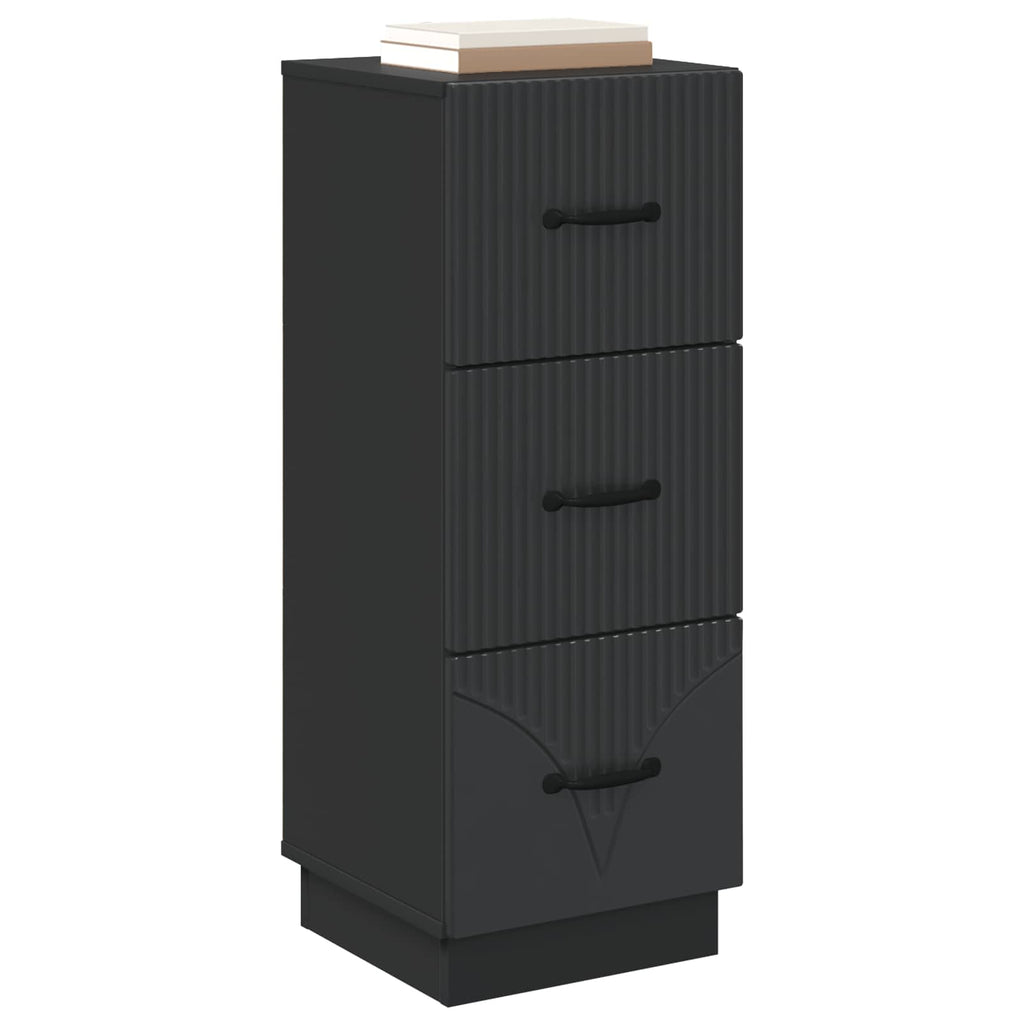 vidaXL Szafka z Szufladami Czarny 33 x 34,5 x 87 cm