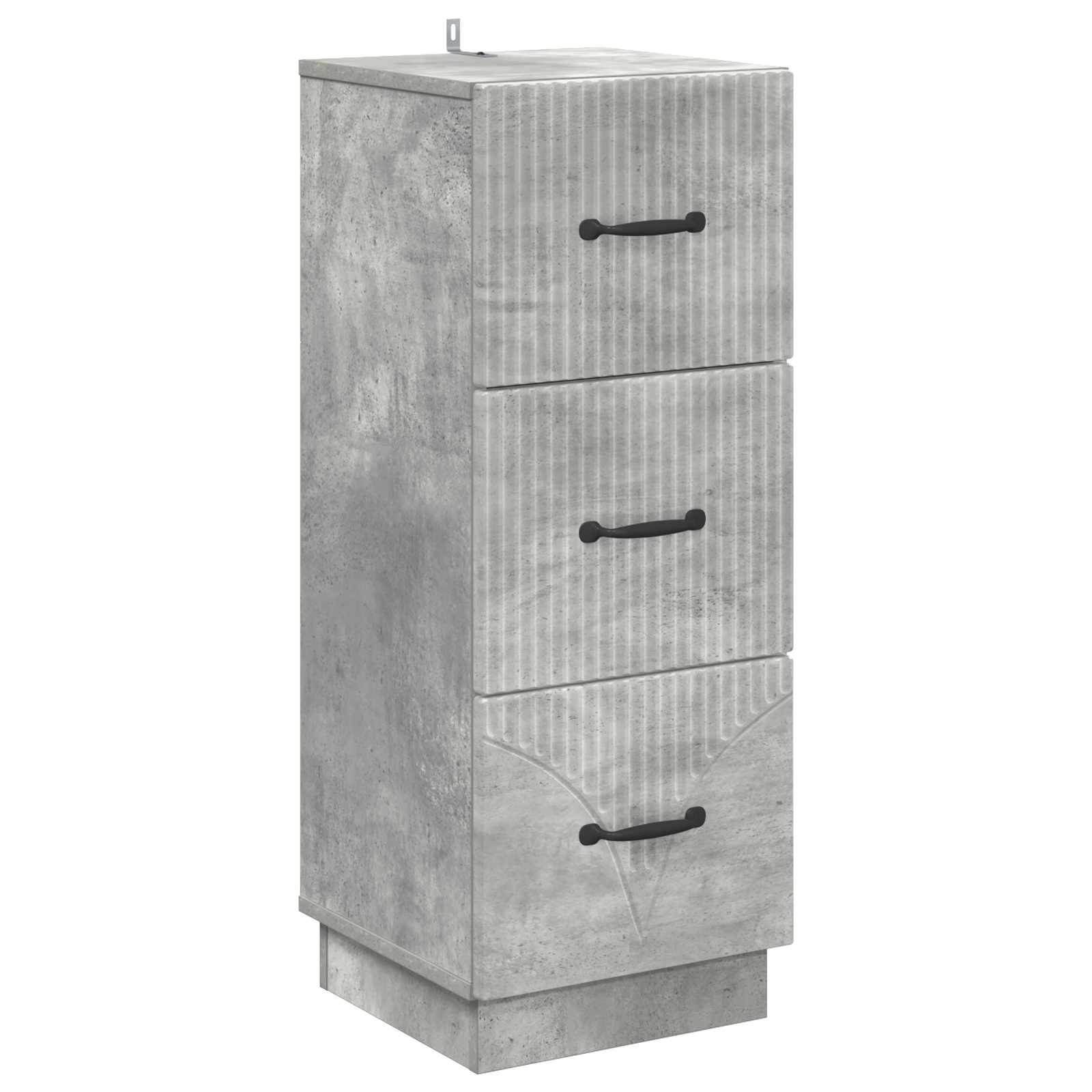 vidaXL Szafka z Szufladami Betonowy szary 33 x 34,5 x 87 cm