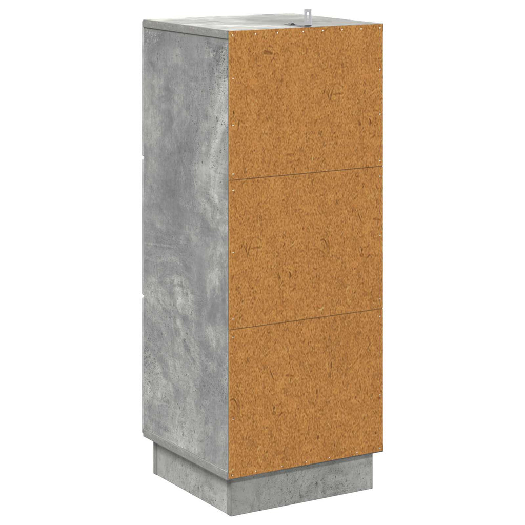 vidaXL Szafka z Szufladami Betonowy szary 33 x 34,5 x 87 cm