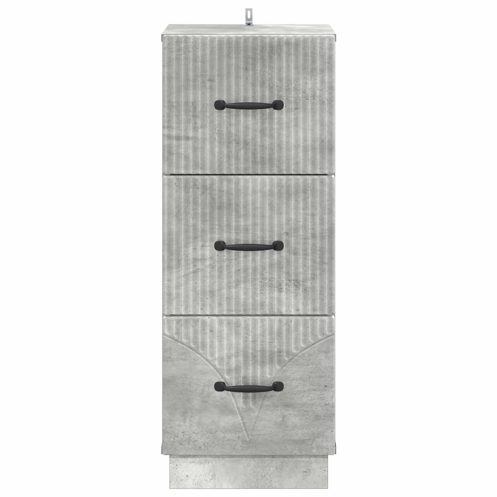 vidaXL Szafka z Szufladami Betonowy szary 33 x 34,5 x 87 cm
