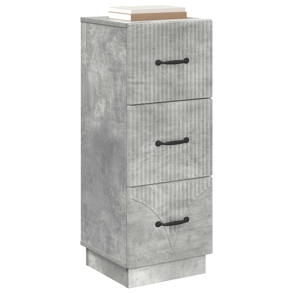 vidaXL Szafka z Szufladami Betonowy szary 33 x 34,5 x 87 cm