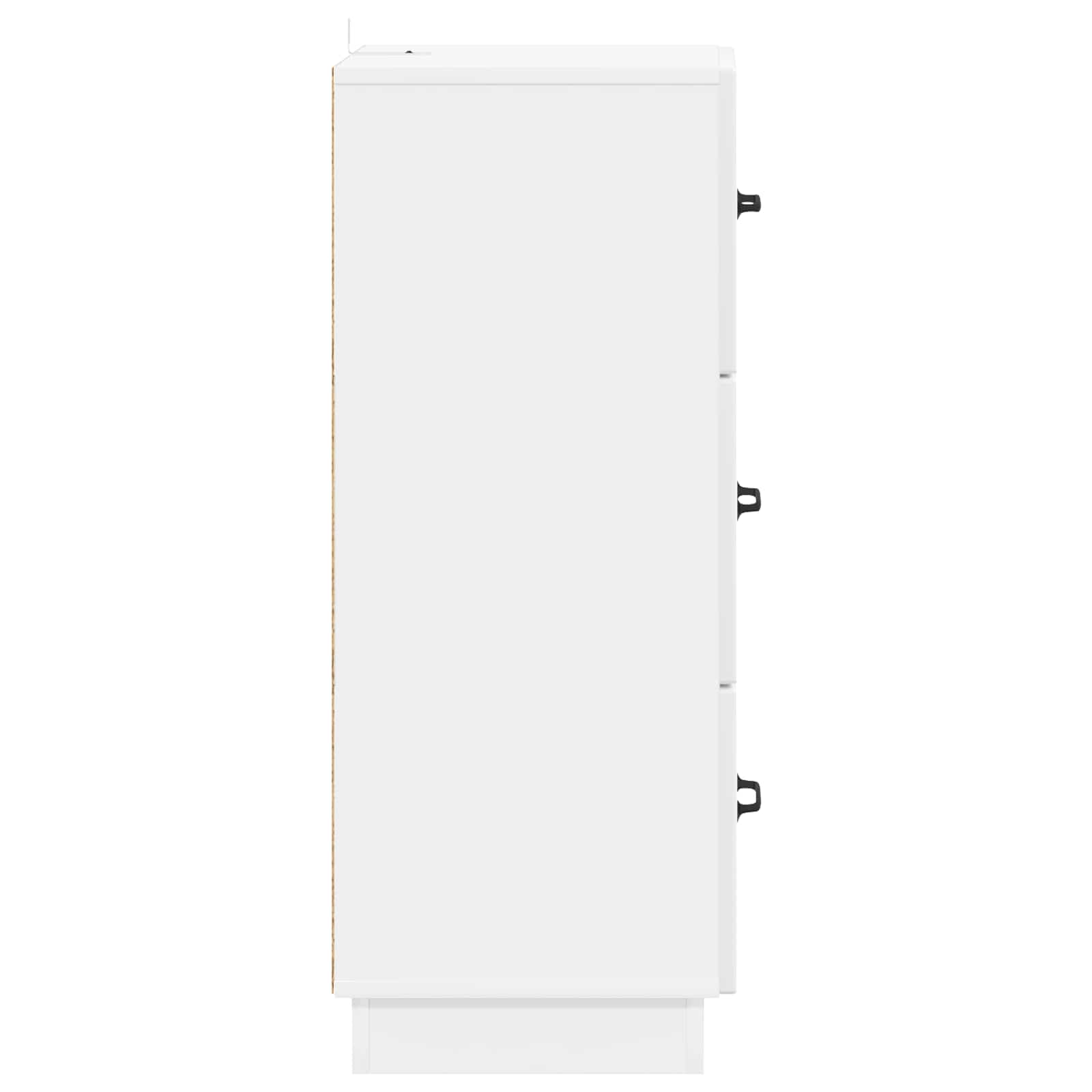 vidaXL Szafka z Szufladami Biały wysoki połysk 33 x 34,5 x 87 cm