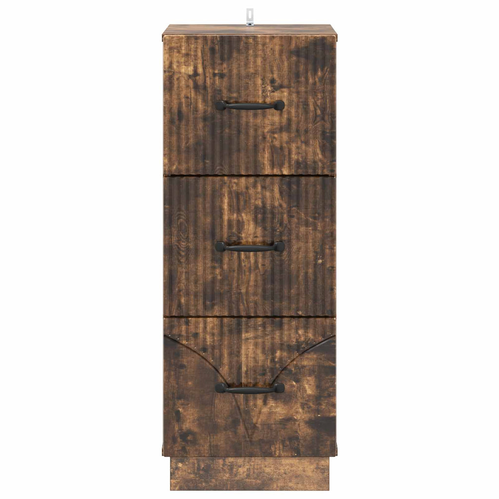 vidaXL Szafka z Szufladami Dąb wędzony 33 x 34,5 x 87 cm