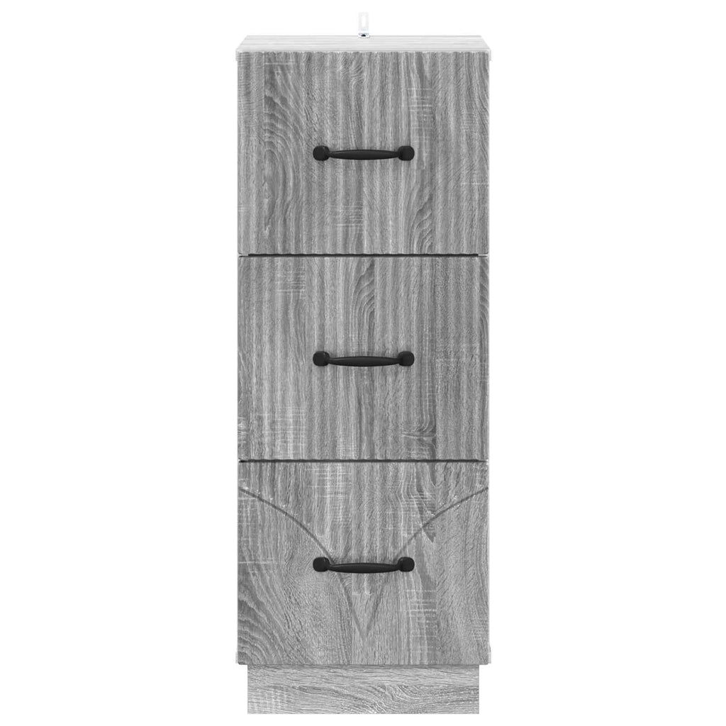 vidaXL Szafka z Szufladami Szary Sonoma 33 x 34,5 x 87 cm