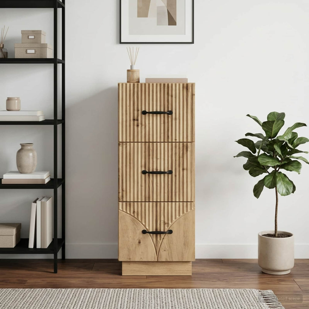 vidaXL Szafka z Szufladami 33 x 34,5 x 87 cm Drewno inżynieryjne