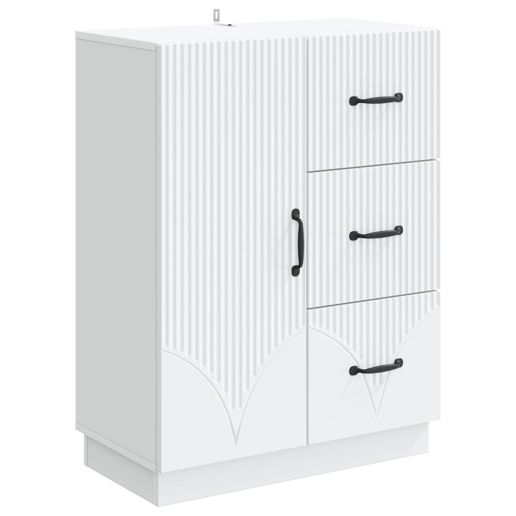vidaXL Bufet Biały 66 x 34,5 x 87 cm Drewno inżynieryjne